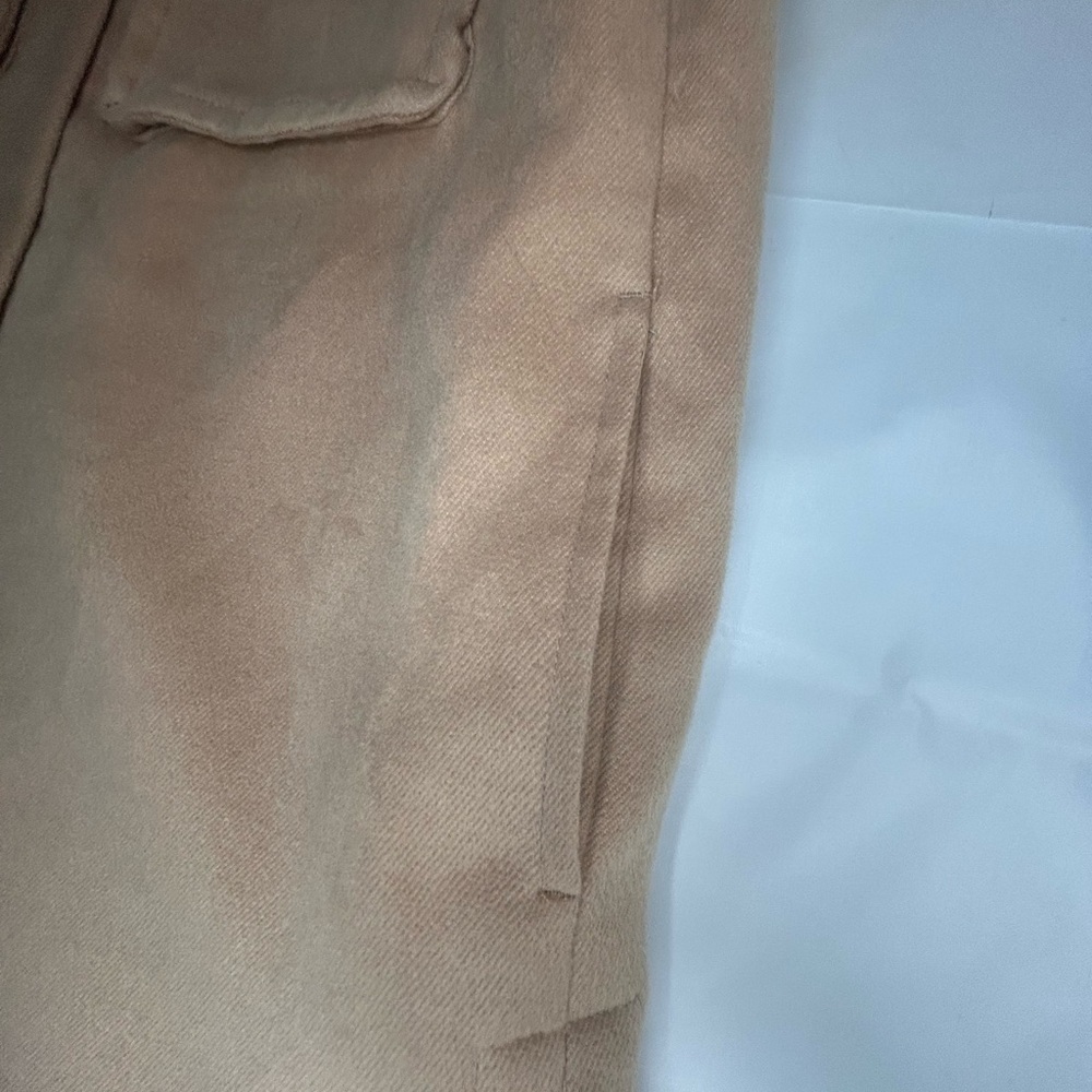 Abercrombie & Fitch Oversized Shacket Beige Button Front Jacket Women’s Cozy S - Picture 9 of 11